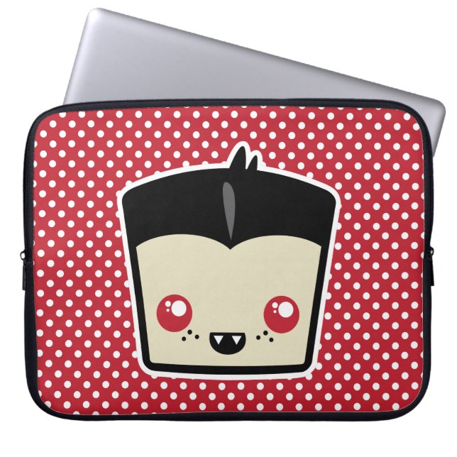 Kawaii Dracula Laptop Sleeve (Front)