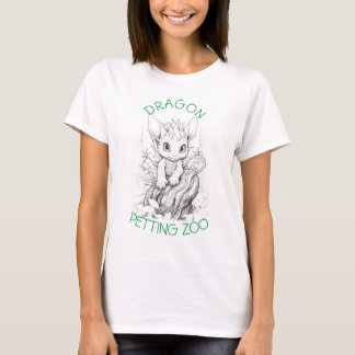 Kawaii Dragon Petting Zoo Craft coloring In T-Shirt