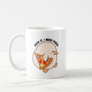Kawaii Duck Pizza Lover Coffee Mug