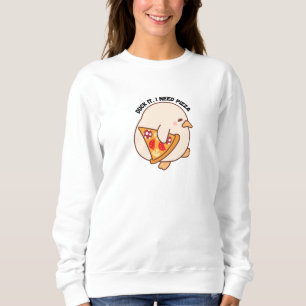 Kawaii Duck Pizza Lover Sweatshirt