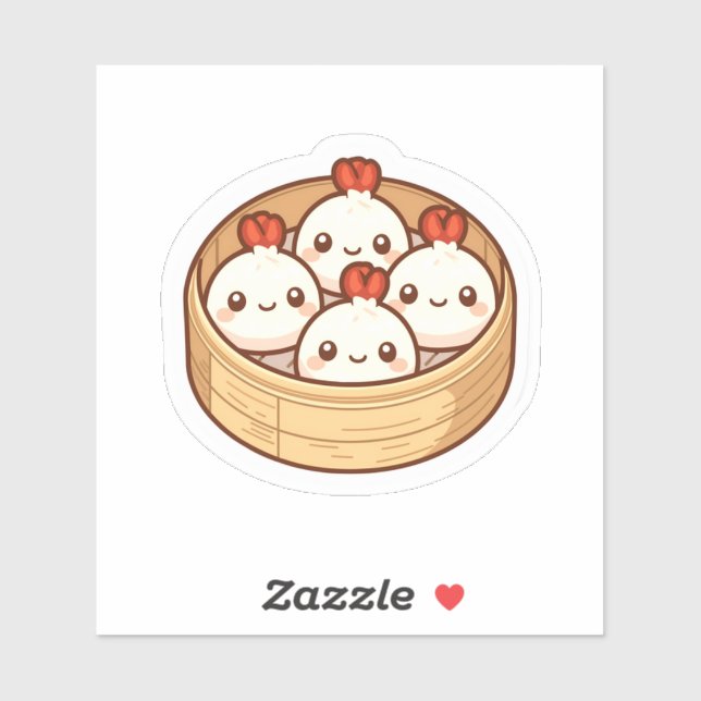 Kawaii Dumpling Bamboo Basket Art   (Sheet)