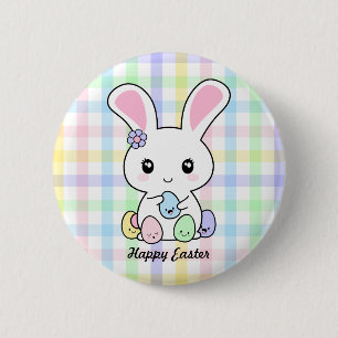 Kawaii Easter Bunny 2 Inch Round Button