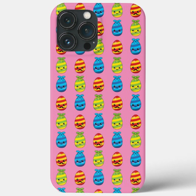 Kawaii Easter Eggs with Ribbons Case-Mate iPhone Case (Back)