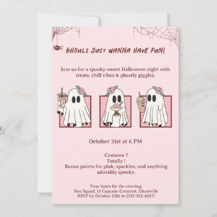 Kawaii Éffrayante et mignonne Invitation à la fête