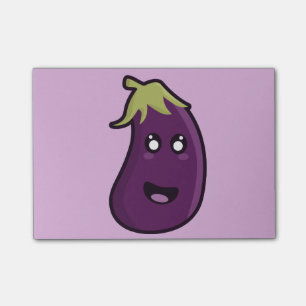 Kawaii eggplant post-it notes