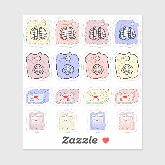 Kawaii Electronic Devices Vinyl Sticker (Sheet)