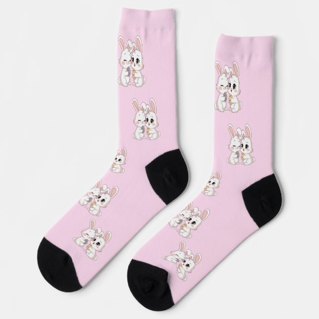 Kawaii Ester Bunnies  Socks (Left)