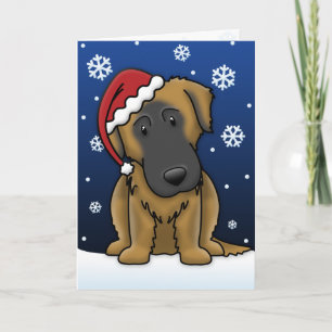 Kawaii Estrela Mountain Dog Christmas Card