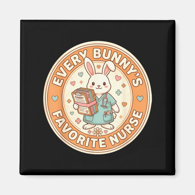 Kawaii every bunnys favourite nurse cute easter  magnet (Front)