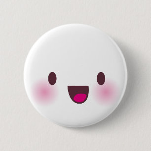 Kawaii face 2 inch round button