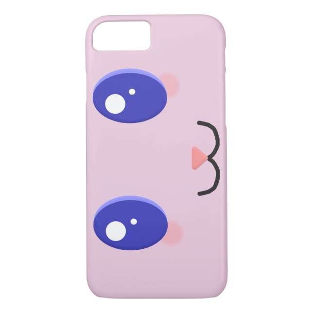 Kawaii Face Custom Colour Phone Case (Back)