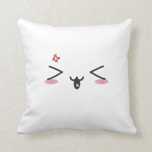 Kawaii Faces - Two Faced Throw Pillow