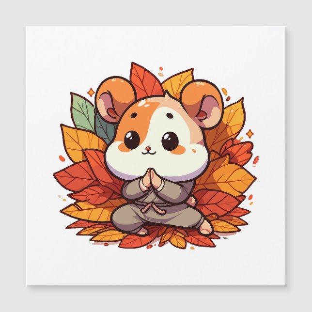 Kawaii fall hamster yoga (Front)