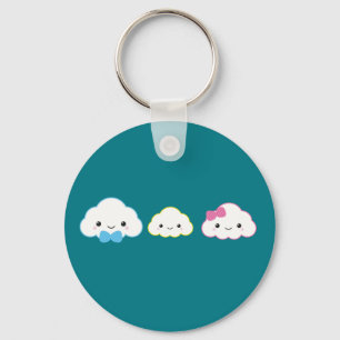 Kawaii Family Cloud Keychain