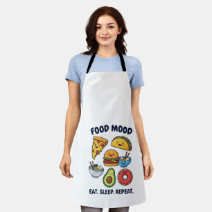 Kawaii Fast Food Mood Patterns Apron