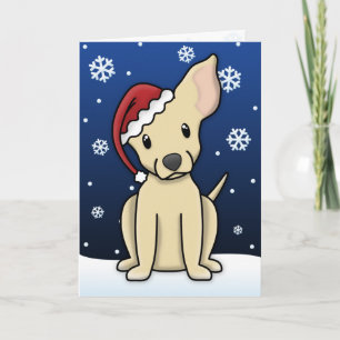 Kawaii Fawn Chihuahua Christmas Card