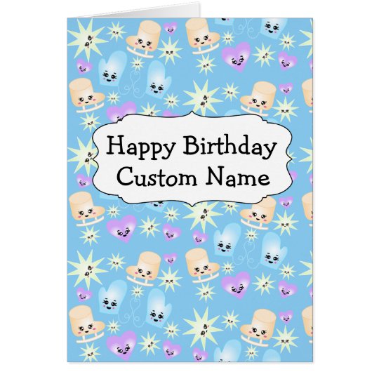Kawaii Figure Skate Birthday Card