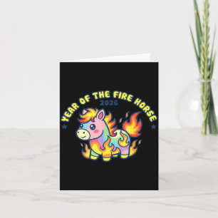 Kawaii Fire Horse Shirt - Year Of The Fire Horse 2 Card