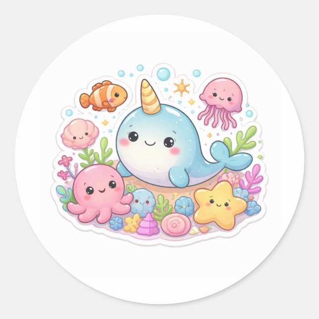  Kawaii Fish Stickers (Front)