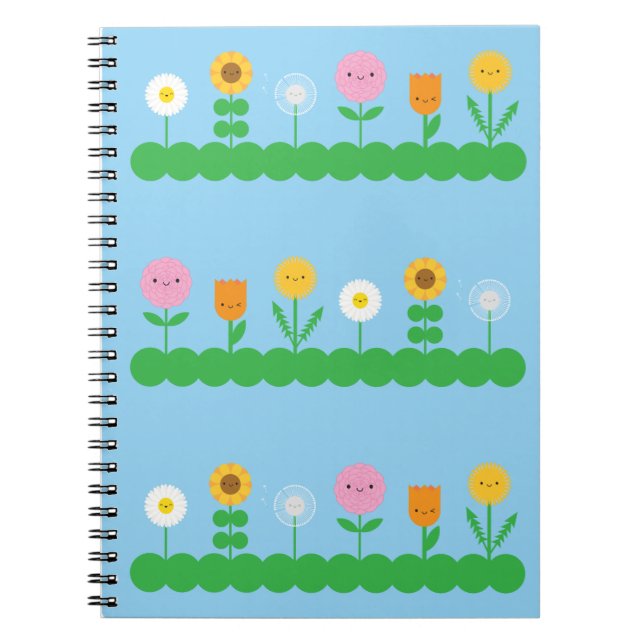 Kawaii Flower Field Notebook (Front)