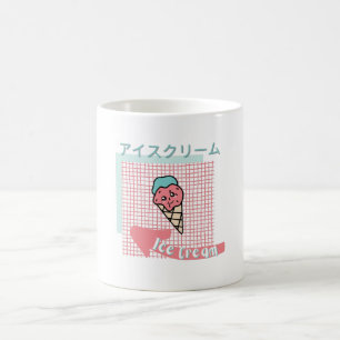 kawaii food- cute Ice cream, pink, turquoise Coffee Mug