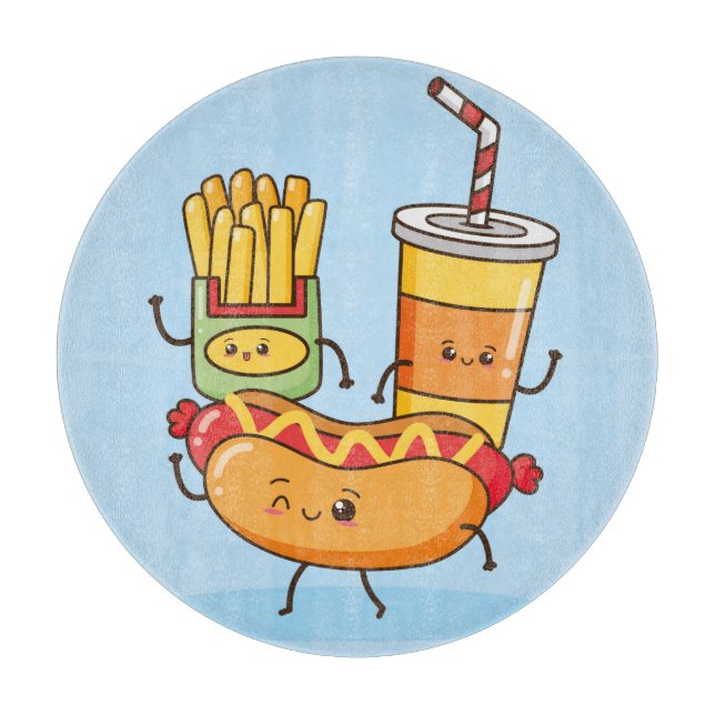 Kawaii Food Cutting Board (Front)