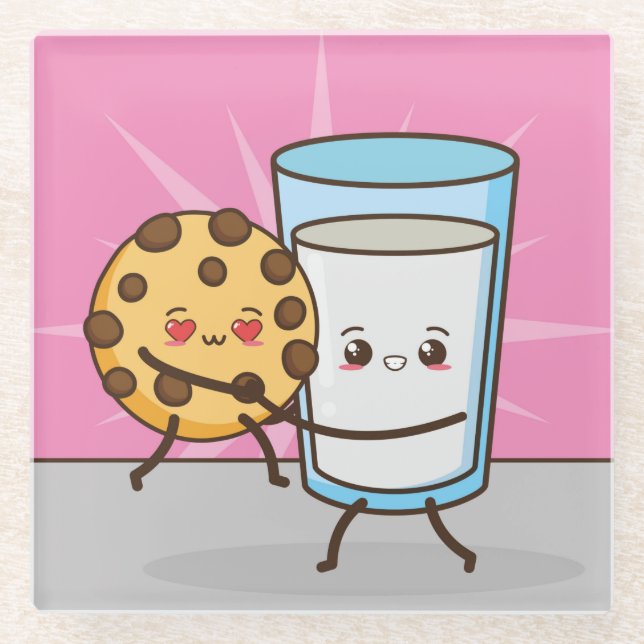 Kawaii Food Glass Coaster (Front)