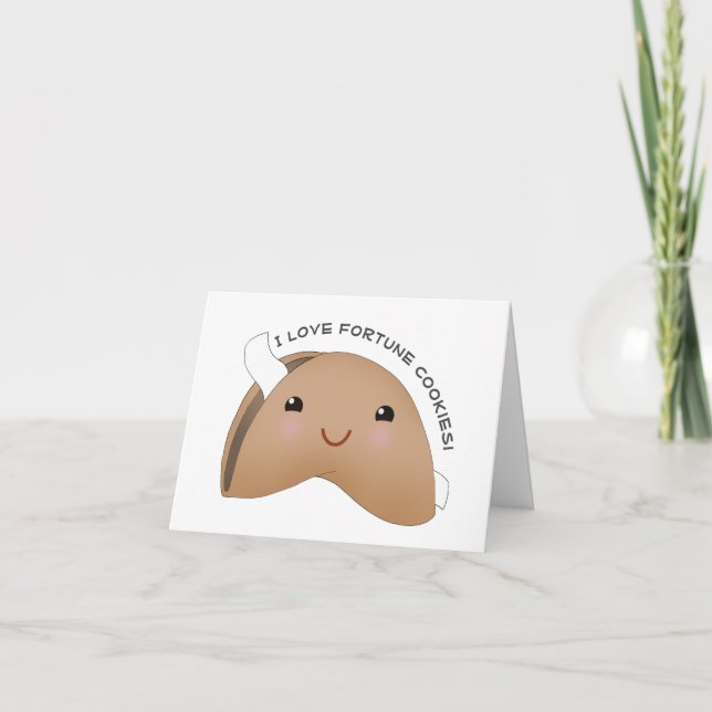 Kawaii Fortune Cookie Day Card (Front)