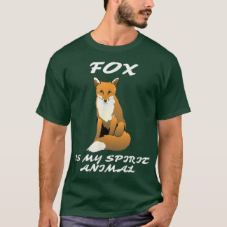 Kawaii Fox Is My Spirit Animal Cool Spiritualist F T-Shirt