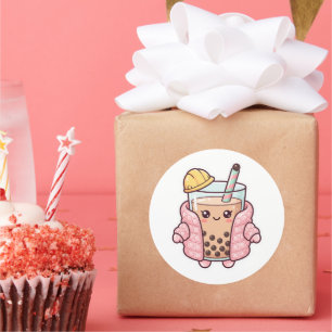 Kawaii Fragile Handle With Care Packaging Classic Round Sticker