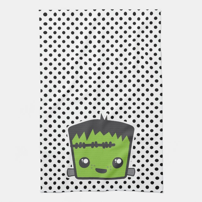 Kawaii Frankenstein Kitchen Towel (Vertical)