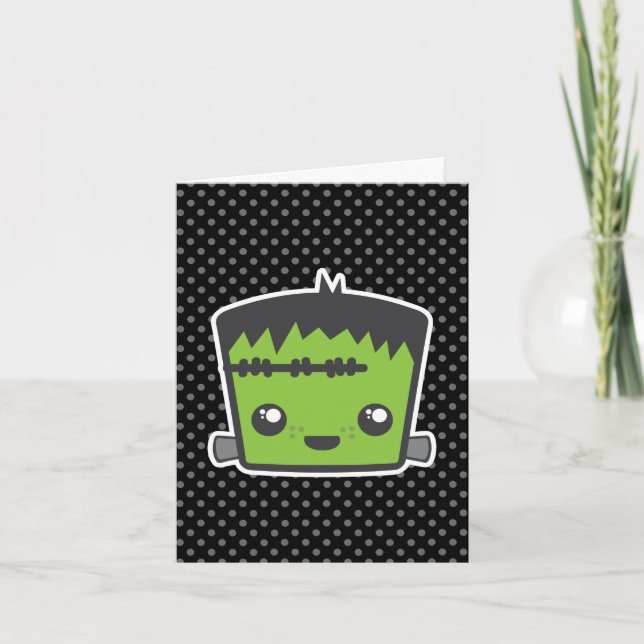 Kawaii Frankenstein Note Card (Front)