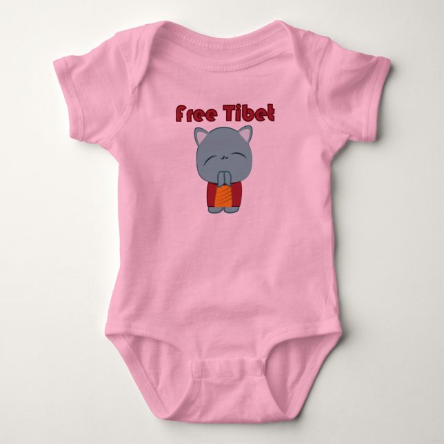 Kawaii Free Tibet Kitty infant creeper (Front)