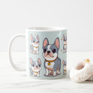 Kawaii French Bulldog Frenchie Moods Coffee Mug