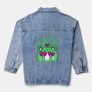 Kawaii frog denim jacket