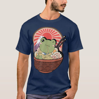 Kawaii Frog Ramen Japanese Noodle Anime Frog Kids T-Shirt