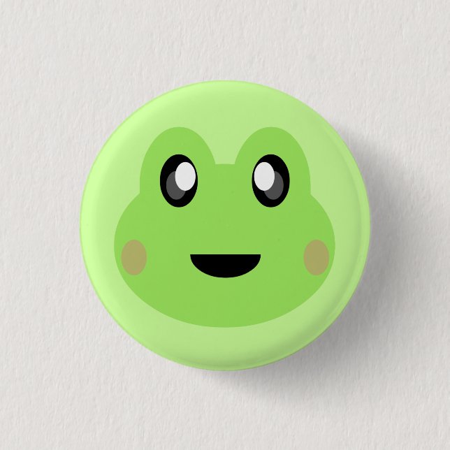 KAWAII FROG SUPER CUTE SWEETY 1 INCH ROUND BUTTON (Front)