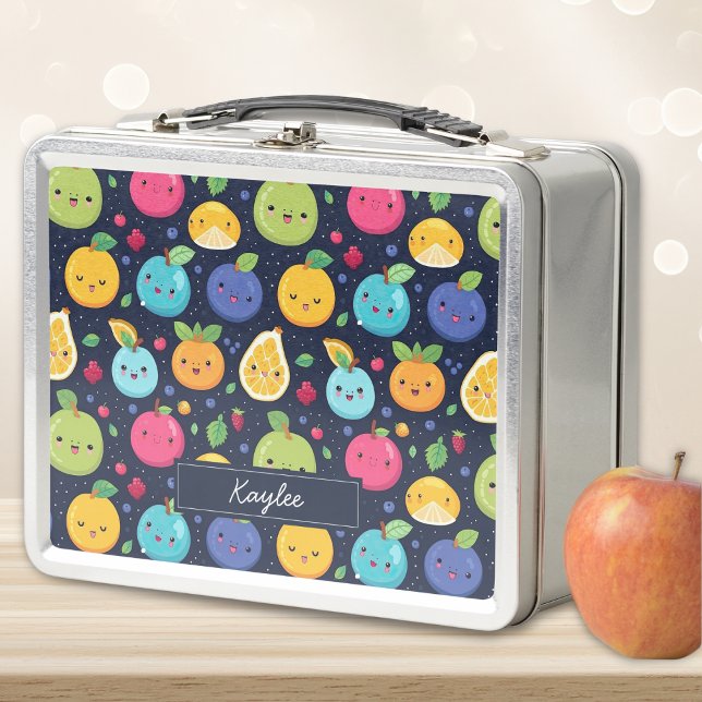 Kawaii Fruit Print  Metal Lunch Box (Creator Uploaded)