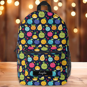 Kawaii Fruit Print Printed Backpack