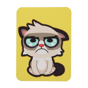 Kawaii, fun and funny grimmy cat flex image magnet