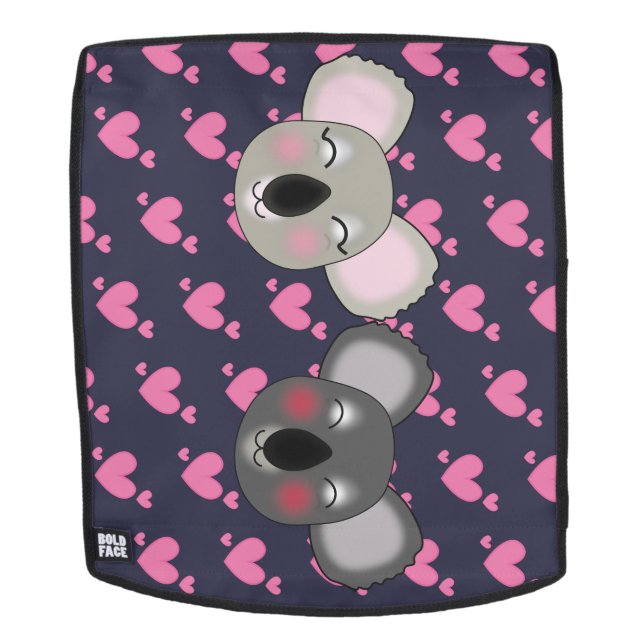 Kawaii funny koalas backpack (Removable Face)