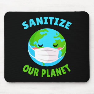 Kawaii Funny Mask Pro Environment Sanitize Earth D Mouse Pad