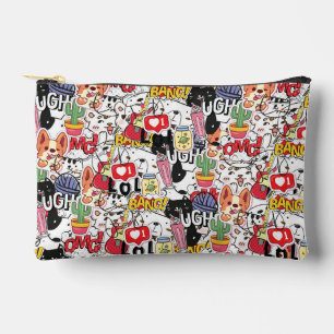 kawaii funny pet design - cute animal lover accessory pouch