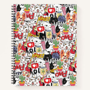 kawaii funny pet design - cute animal lover  notebook