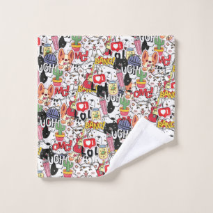 kawaii funny pet design - cute animal lover wash cloth
