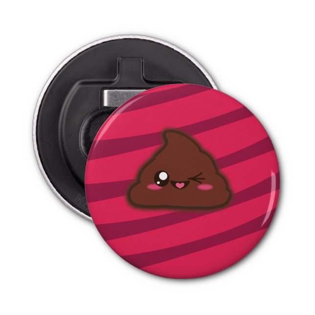 Kawaii funny poop bottle opener (Front)