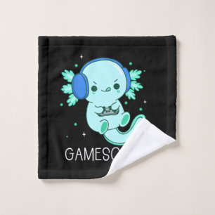 Kawaii Gamesolotl Axolotl Gamer Wash Cloth