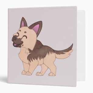 Kawaii German Shepherd Dog Binder