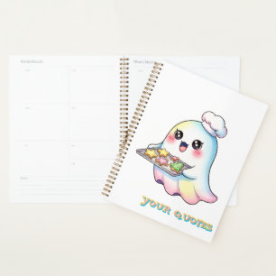 Kawaii Ghost Chef With Christmas Cookies Planner