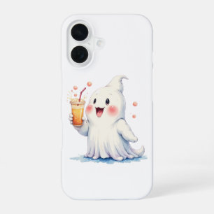 Kawaii Ghost Drinking Soda Phone Case